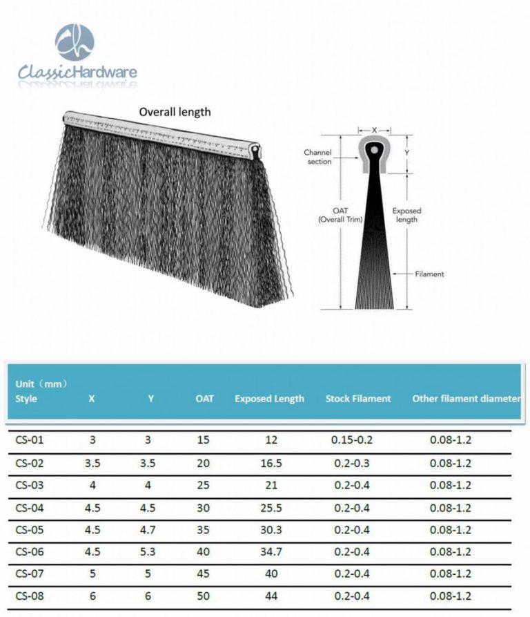 Horse Hair Strip Brushes Classic Brush